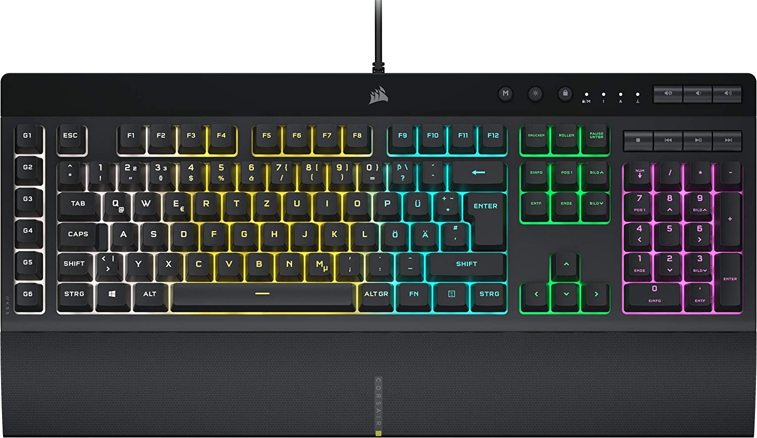 Геймърска клавиатура Corsair K55 RGB PRO