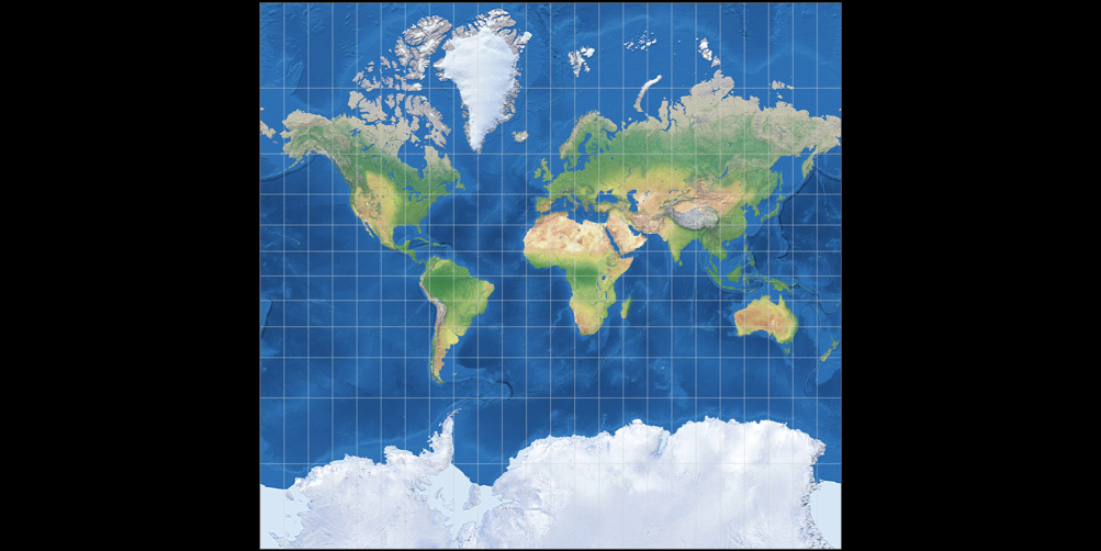 Какъв вид картографска проекция според деформациите е използвана на картата създадена от бащата на картографията Меркатор
